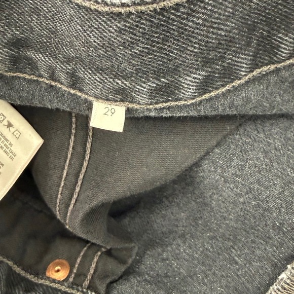 Citizens of Humanity X Aritzia Wilfred Liv Straight Crop Denim Jeans Black 29 - Picture 7 of 11